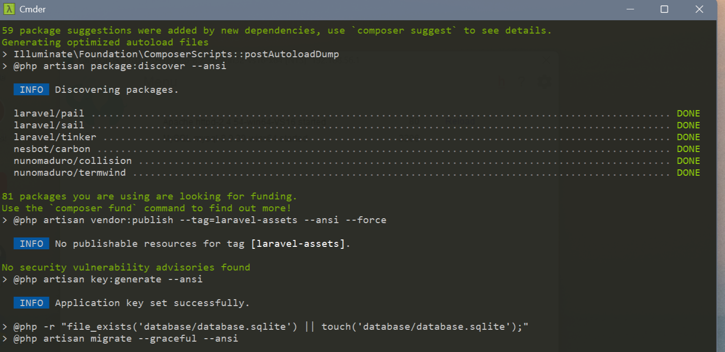 Membuat project Laravel baru (lanjutan)